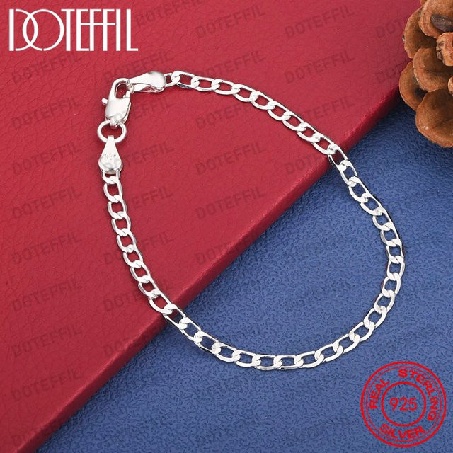 DOTEFFIL Armband, 925 Silber, Kubanisch, Unisex - Bild 1
