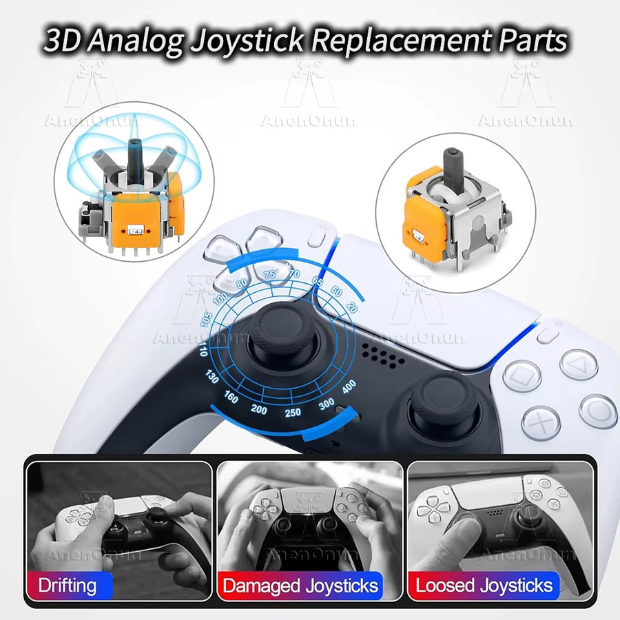 AnenOnun Hall-Effekt-Joystick für PS5-Controller als Anti-Drift Ersatz und Reparaturzubehör für 3D-Analogstick-Sensormodule in Multicolour - Bild 2