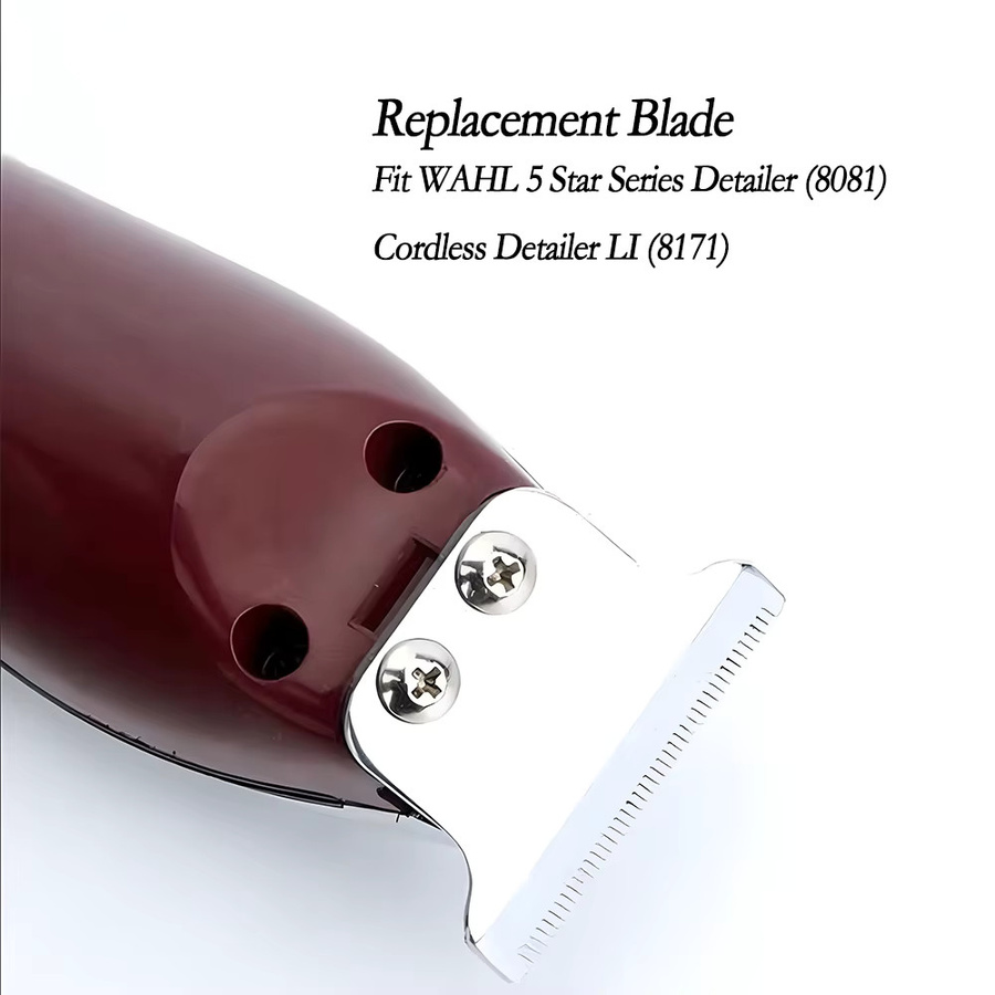 OLOEY T-Wide Trimmerklingen-Ersatz in Silber, passend für Wahl 5 Star Series Detailer 8081 und Cordless Detailer LI 8171 - Bild 2