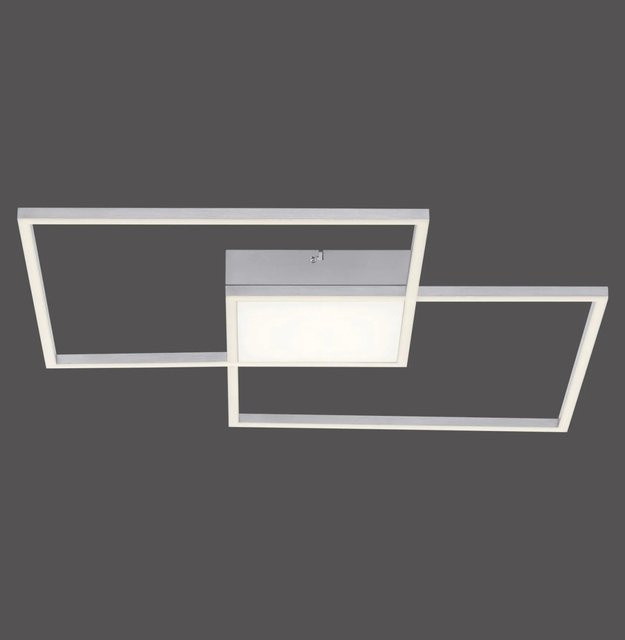 Just Light Asmin LED-Deckenleuchte aus Stahl, quadratisch, Silber, B/T/H: 60 x 60 x 5,2 cm - Bild 2