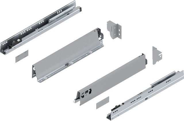 Blum Tandembox antaro N Vollauszug mit Blumotion Soft-Close, Grau, Tiefe: 400 mm, Tragkraft: 30 kg - Bild 1