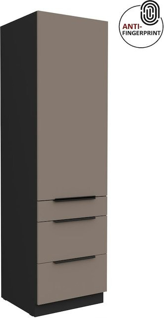 Küchen Hochschrank ARIA Sandgrau matt mit Anti Fingerprint, Breite: 60 cm - Bild 1