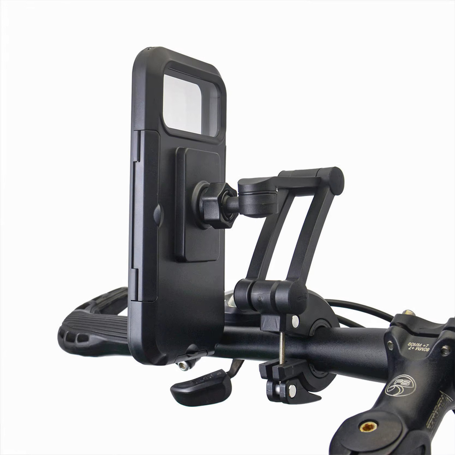 2er-Set Magnetischer Telefonhalter für Fahrrad und Motorrad in Schwarz, passend für Smartphones bis 7 Zoll mit Dichtungsring gegen Regen - Bild 4