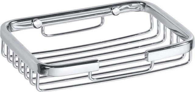 Brillantbad BYTRO Seifenkorb aus Messing in Silber Chrom poliert zur Wandmontage durch Bohren, B/H/T: 13,0 x 9,0 x 3,0 cm - Bild 1