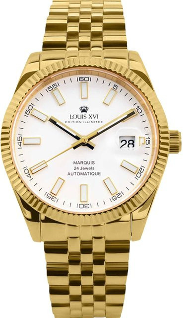 LOUIS XVI Herrenuhr Marquis, Automatik, Edelstahl, 42 mm, Weiß - Bild 1