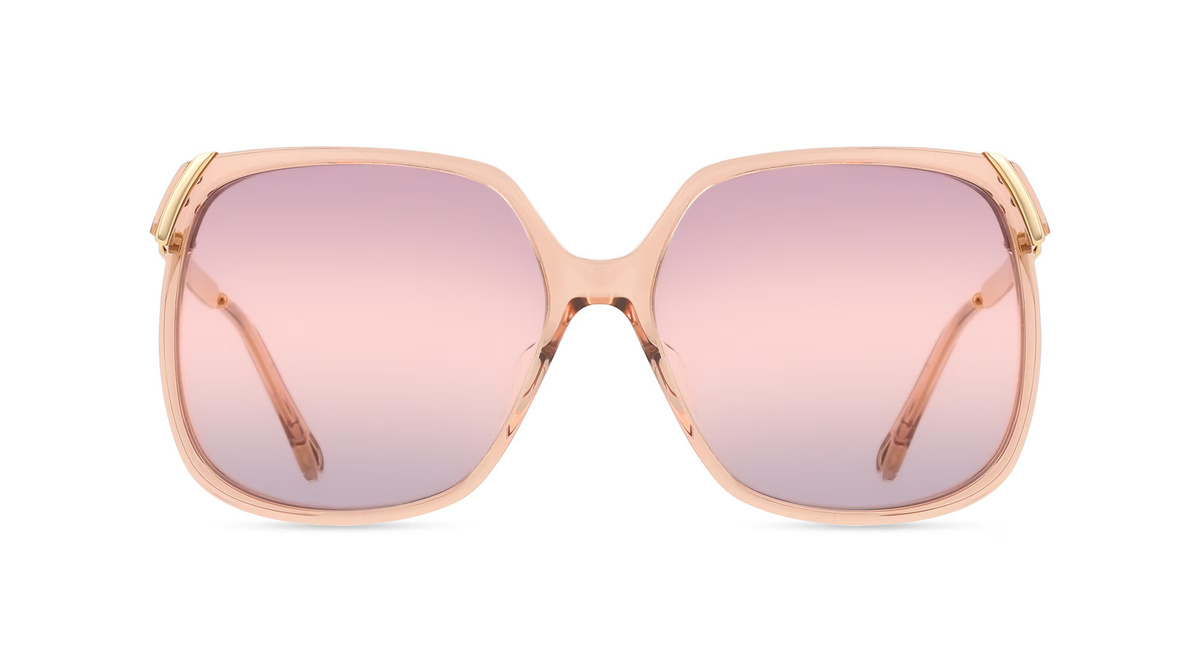 Chloé CH0286S Sonnenbrille Vollrand, Quadratisch, Acetat, Damen, braun, purple - Bild 1