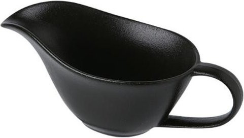 Freebuy Soßenbecher aus Keramik in Schwarz mit tropffreiem Ausguss und Griffdesign, spülmaschinenfest - Bild 1