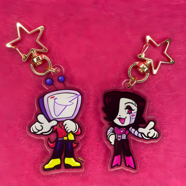 Acryl-Schlüsselanhänger Chibi Mettaton und Tenna, Unisex - Bild 1