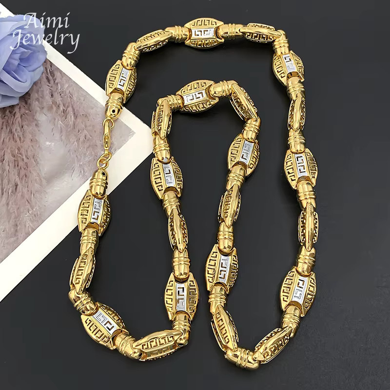 HIPUNK Halskette, 18 Karat vergoldet, Gold, 60,96 cm, Herren - Bild 4