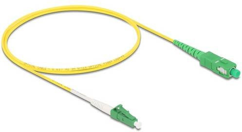 Delock 83235 Glasfaser LWL Anschlusskabel Singlemode OS2 Gelb, Länge: 1 m, 1x LC auf 1x SC APC, 9/125 µm - Bild 1