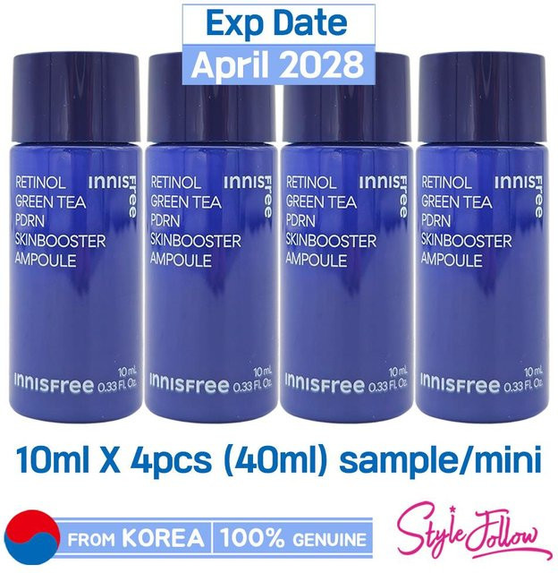 INNISFREE Retinol Grüner Tee PDRN Skinbooster Ampulle Serum, 10 ml, Unisex - Bild 1