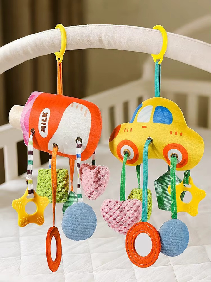 Baby-Bettglocke Spielzeug, Auto-Milchflaschen-Design, Hängefigur, Bunt / Mehrfarbig - Bild 4