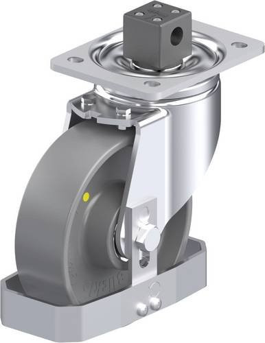 Blickle Stahlblech-Lenkrolle LH-PO 160K-CS13-ELS-FS in Grau mit 160 mm Rad-Durchmesser und 450 kg Tragfähigkeit - Bild 1