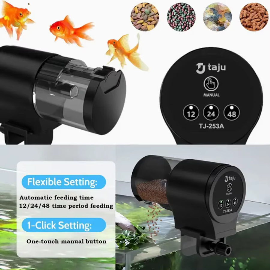 ZYfeeder Intelligenter Zeitgesteuerter Aquarium-Futterautomat in Schwarz für Aquarien und Schildkrötenbecken - Bild 5