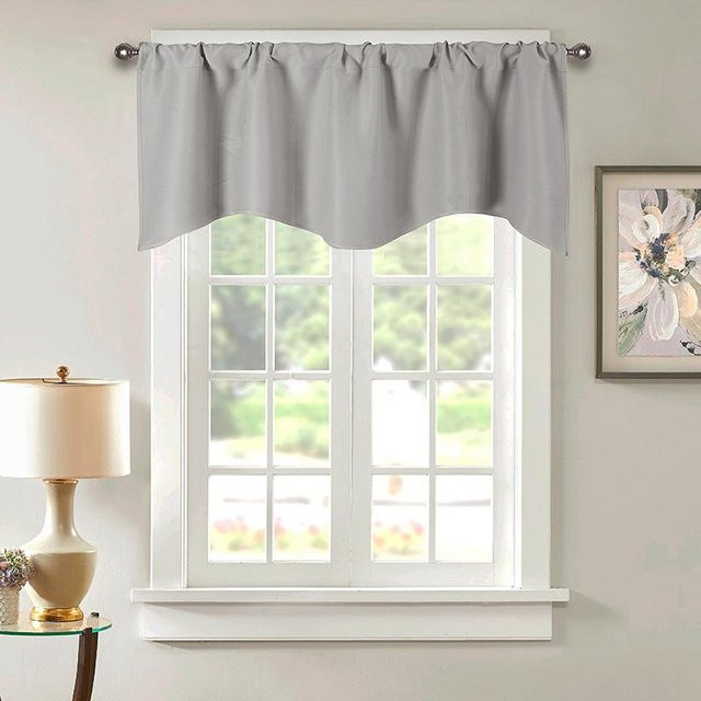 Cozy Haven Verdunkelungsvolant Vorhang aus Polyester, Einfarbig, Lichtgrau, B: 132 cm, H: 46 cm - Bild 1