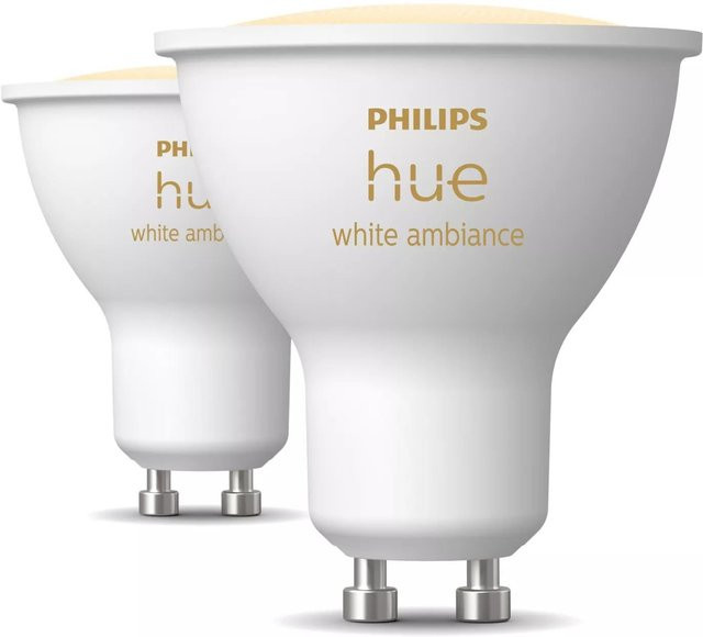 Philips Hue White Ambiance GU10 Smart LED Leuchtmittel Doppelpack, Weiß - Bild 2