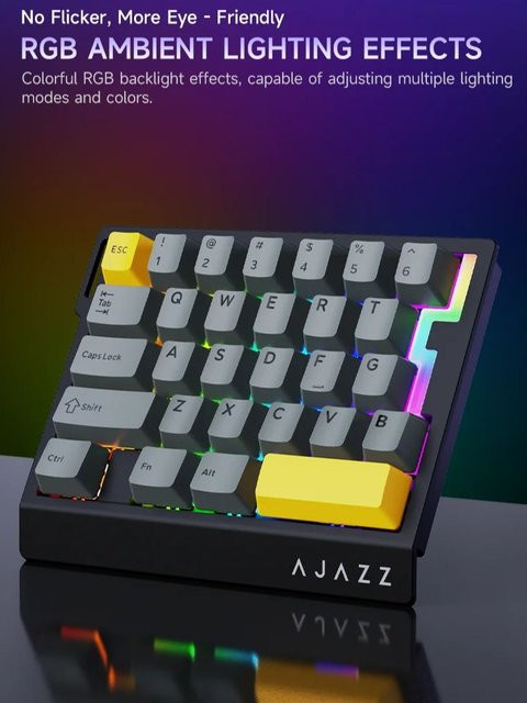 AJAZZ AK029 Magnetische Mechanische Einhand-Gaming-Tastatur für FPS und Esport, Schwarz - Bild 1