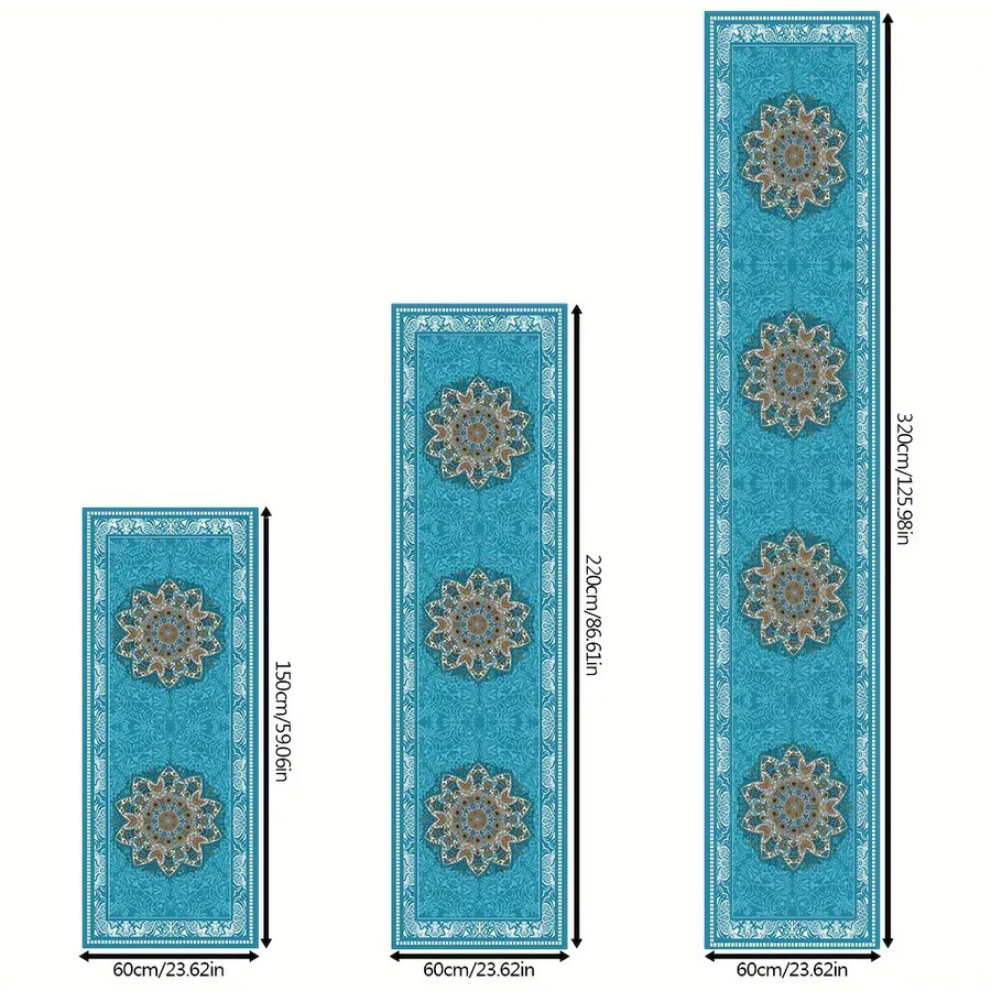 VIKAMA Korridor-Bodenteppich im orientalischen Stil, Farbe: Türkis, B/T/H: 120 x 40 x 40 cm - Bild 2