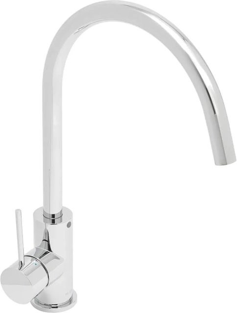 Swiss Aqua Technologies Waschtischbatterie Einhebelmischer mit schwenkbarem Auslauf in Chrom und Edelstahl, Höhe: 36,3 cm - Bild 1