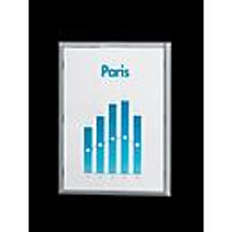 Paperflow Infodisplay in Silber und Weiß, B/H/T: 23,7 x 32,2 x 2,3 cm - Bild 2