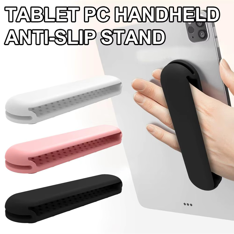 Universeller Tablet-Handhalter mit Silikon-Handgelenkschlaufe und rutschfestem Griff in Pink - Bild 3