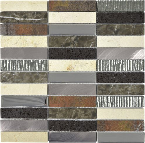 HuH Mosaik Wandbelag Artificial in Steinoptik, bunt, B/L: 29,8 x 29,8 cm - Bild 1