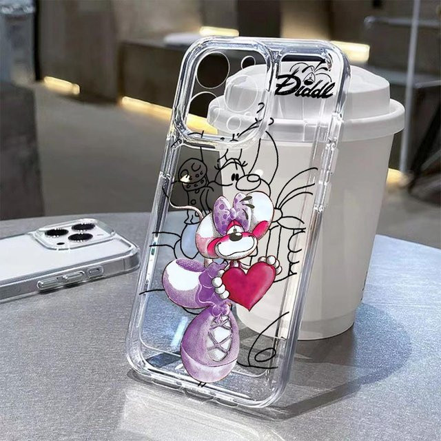 Cartoon Diddls Handyhülle für Samsung Galaxy A-Serie (A05, A05s, A06, A13, A14, A15, A16, A17, A24, A25, A26, A35, A36, A37, A54, A55, A56, A57, A73 5G) transparent - Bild 1