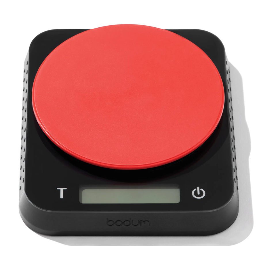 Bodum Bistro Küchenwaage Schwarz-Rot B: 13 cm, T: 15,7 cm - Bild 1