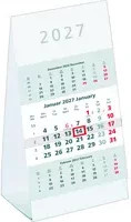ZETTLER Tischkalender 2027 Monatskalender in Grau und Weiß - Bild 1