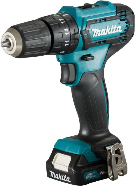 Makita Akku-Schlagbohrschrauber HP333DSAX1 12 V mit 2 Akkus und Ladegerät in Schwarz und Petrol - Bild 1