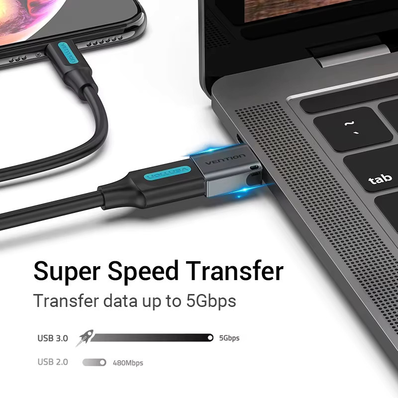 Vention USB-C-Adapter von Typ C auf USB 3.0 und 2.0 Buchse als OTG-Kabel für MacBook Pro, Huawei Mate 30 und Samsung S10 - Bild 4