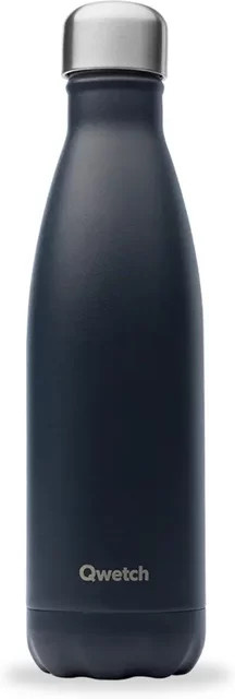 Isolierte Mattflasche Qwetch Originals in Grau und Blau, 0,42 l - Bild 1