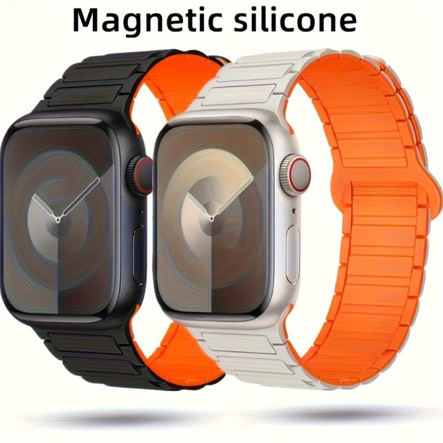 JBAILI Uhrenarmband Silikon, Magnetisches Schlaufenarmband, Unisex - Bild 1