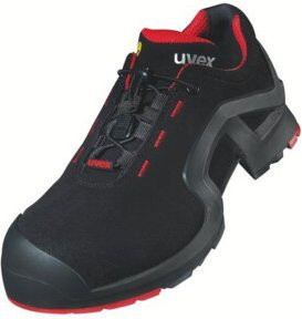 Uvex Halbschuhe 1 support S3 in Schwarz Rot mit Weite 12 in Größe 43 - Bild 1