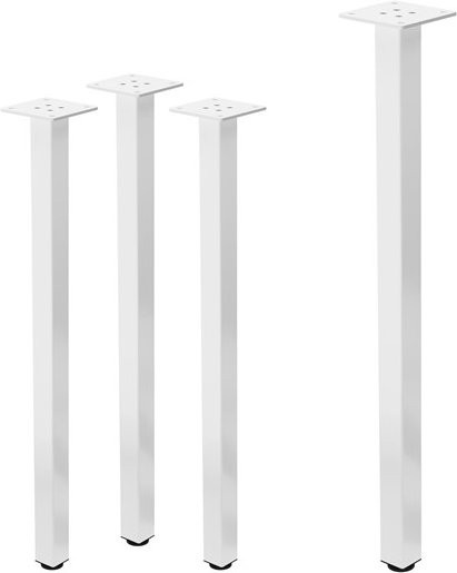 4er Set Tischbeine ML-Design I-Design aus Stahl in Weiß glänzend, Höhe: 72 cm, Profil: 4 x 4 cm - Bild 1