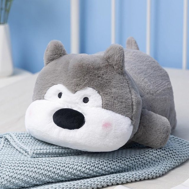 Yiran toy Kawaii Husky Shiba Inu Plüschtier, liegender Hund, 50cm - Bild 1