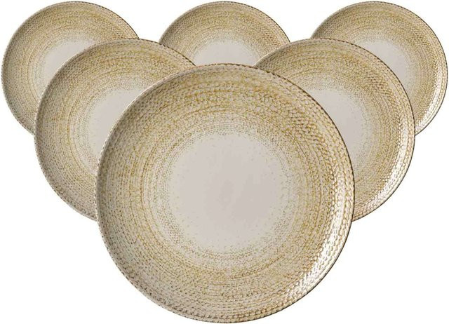 Ritzenhoff & Breker Speiseteller Rimini 6er Set in Beige und Grey Durchmesser: 26 cm - Bild 1