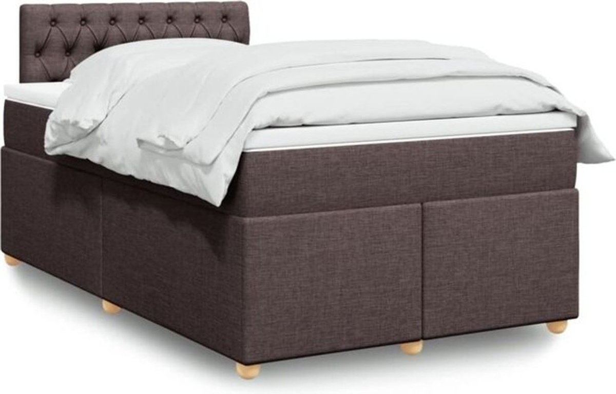 Vidaxl Boxspringbett mit Matratze aus Stoff in Braun, B/T/H: 120 x 190 cm - Bild 1