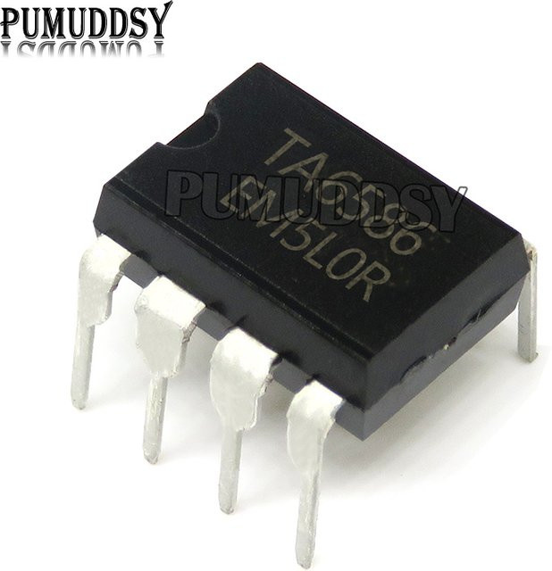 5 Stück PUMUDDSY TA6586 Motor Treiber IC in DIP-8 Bauform, Farbe: Schwarz - Bild 1