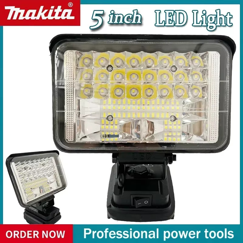 Makita LED-Strahler Schwarz, kabelloser tragbarer Arbeitsleuchte für 18 V Akkus - Bild 2