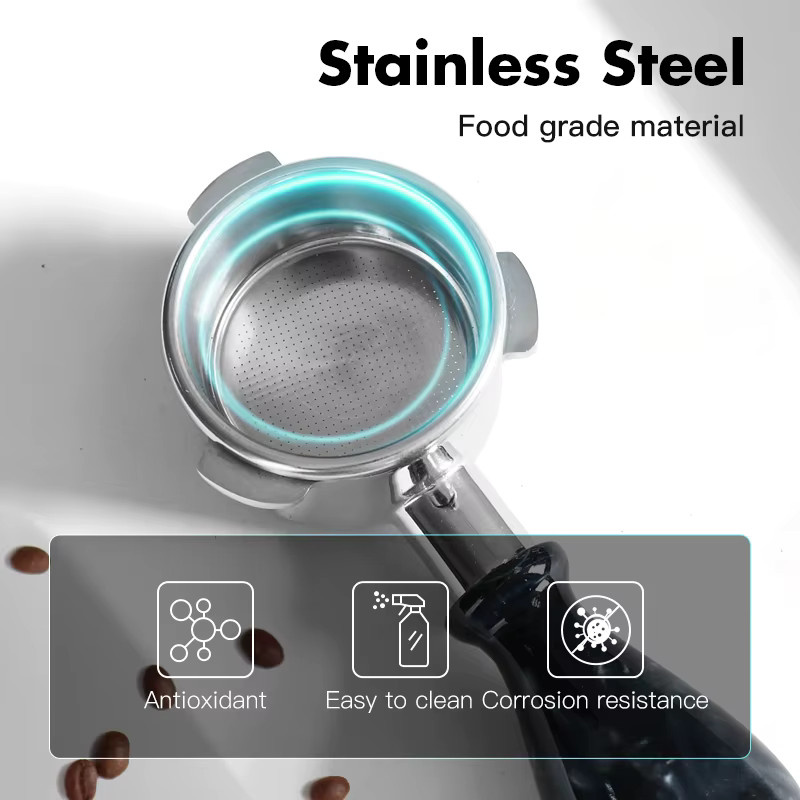Sage 54 mm Bottomless Siebträger mit Doppelauslauf in Schwarz aus Edelstahl für Breville 870 878 879 Espresso-Maschinen - Bild 3
