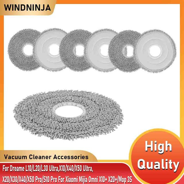 Mopp Pad für Dreame L10 L20 L30 Ultra, X10 X40 X50 Ultra, X20 X30 X40 X50 Pro, S10 Pro und Xiaomi Mijia Omni X10 X20 in Weiß - Bild 1