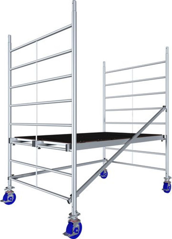 Krause ProTec XXL Alu-Fahrgerüst in Silber, Arbeitshöhe: 2,9 m, B/T/H: 140 x 200 x 290 cm - Bild 2
