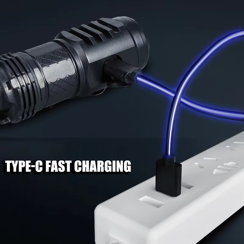 XIWANGFIRE SST20 LED Taschenlampe, USB aufladbar, wasserdicht mit Stift-Clip, Schwarz - Bild 2