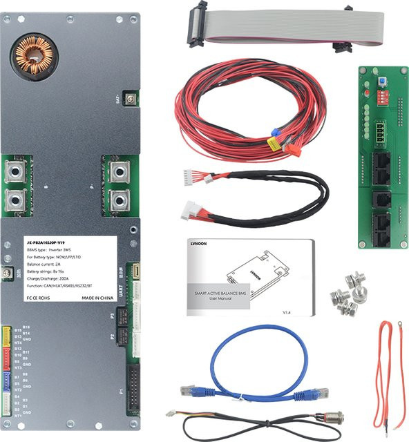 JKBMS JIKONG V19 Heimenergie-Wechselrichter BMS für LTO LiFePO4 und NMC Batterien (8S/16S) - Bild 1