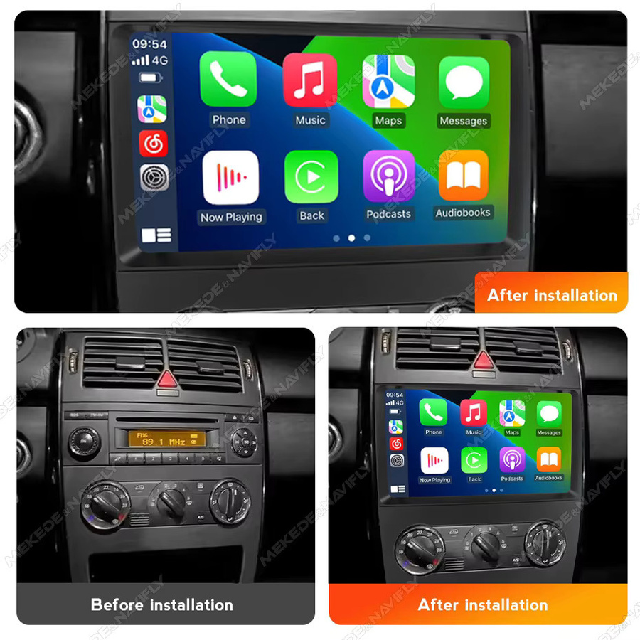 MEKEDE CarPlay Android Auto Multimedia Player für Mercedes Benz B200 A B Klasse W169 in Schwarz - Bild 2
