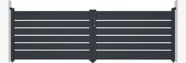 Casanoov Elektrisches Flügeltor Vogel in Anthrazit mit Drehtorantrieb Ranger B150, B/H: 400 x 120 cm - Bild 1