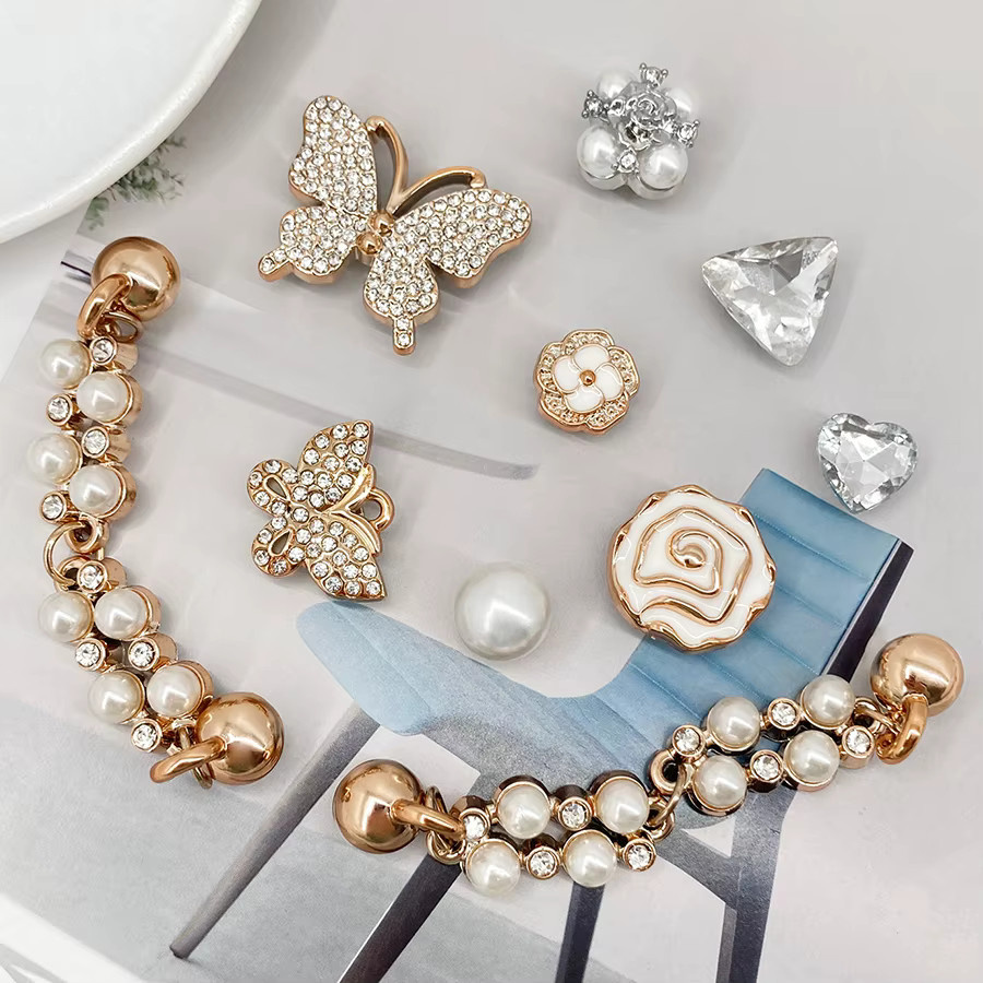 Schmetterling Rose Charms, Perle, Diamant, Damen - Bild 2