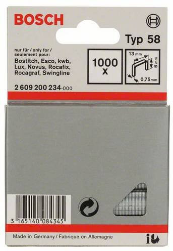 Bosch Feindrahtklammern Typ 58 in Silber, B/H: 13 x 6 mm - Bild 1
