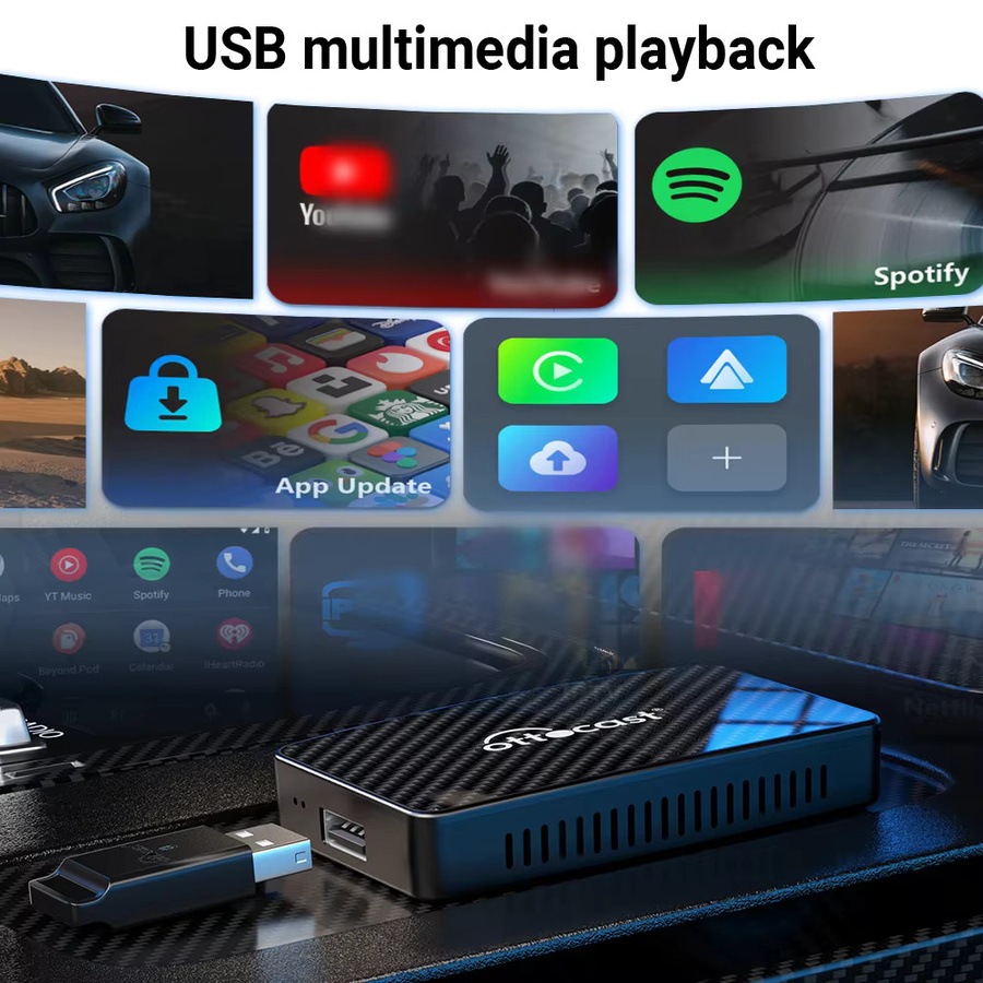 Ottocast Play2Video Pro Wireless CarPlay und Android Auto TV Box für Netflix und Spotify in Schwarz - Bild 5